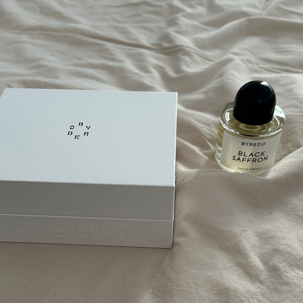 Byredo Black Saffron with Black Cap and White Box used 3x!